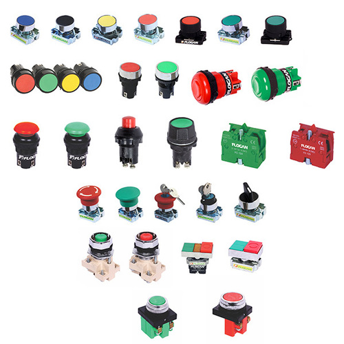 Metal And Plastic Push Buttons and Elements By ELECO INDUSTRIES