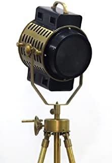 Vintage Industrial Studio Theater Spot Light Designer Antique Tripod Search Light