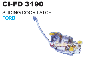 Sliding Door Latch Ford - Metal and Plastic, 10x5x2 Inches, Silver | Secure Locking, Smooth Sliding, Easy Installation