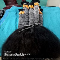 Tangle Free High Quality Indian Bulk Virgin Human Hair Extensions - Color: Natural Brown