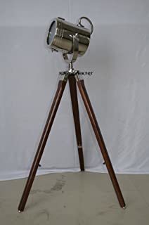 Marine Collection Corner Spot Light W/brown Tripod Stand