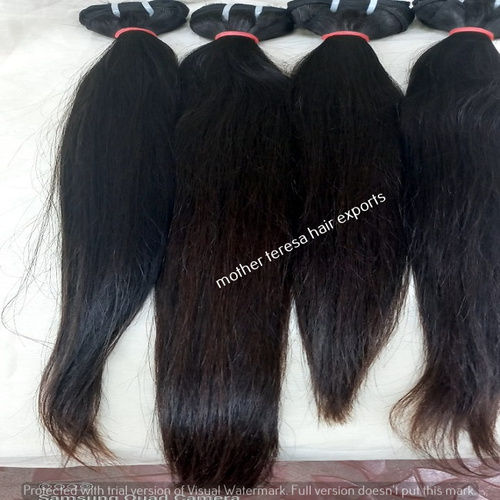 New Black Straight Hair Extensions - Color: Natural Brown