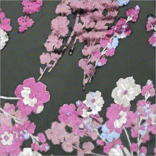 Flower Design Devore Burnout Velvet Fabric