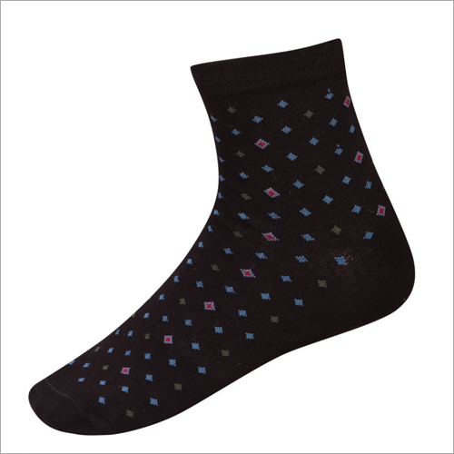 Bazer Cotton Super Stretch Ankle Socks - Cotton, Ankle Length, Black | Middle Elasticity, No Fade, Washable, All Season, Printed Pattern