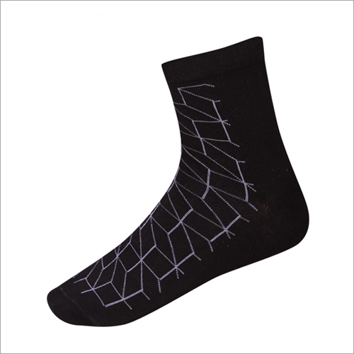SS-Maris Cotton Super Stretch Ankle Socks - Cotton Material, Ankle Size, Black Color | Middle Elasticity, Washable, No Fade, All Season, Printed Design for Men