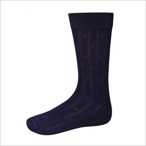Noble Cool Cotton Formal Long Socks - Cotton, Various Sizes, Blue | All-Season, Middle Elasticity, No Fade, Washable, Printed Pattern