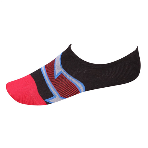 Cotton Loafer Sock - Middle Elasticity, Black-Pink Printed Design | No Fade, Washable, All Season Comfort for Men