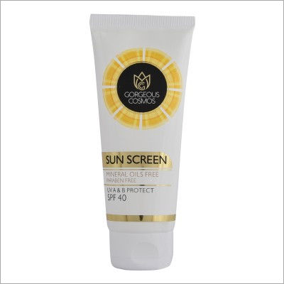 100 ml Gorgeous Cosmos Sunscreen Lotion UV A & B Protected SPF 40 Mineral Oils Free Paraben Free