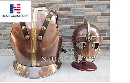 Steel Nauticalmart Halloween Armor Breastplate With Valsgrade Helmet In Copper