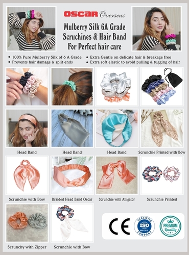 Hair Scrunchies made in mulberry silk 6A grade fabric