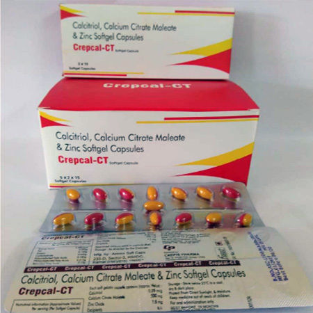 Calcitriol Calcium Citrate Maleats Zinc Oxide Softgelatin Capsule Store In Cool Place