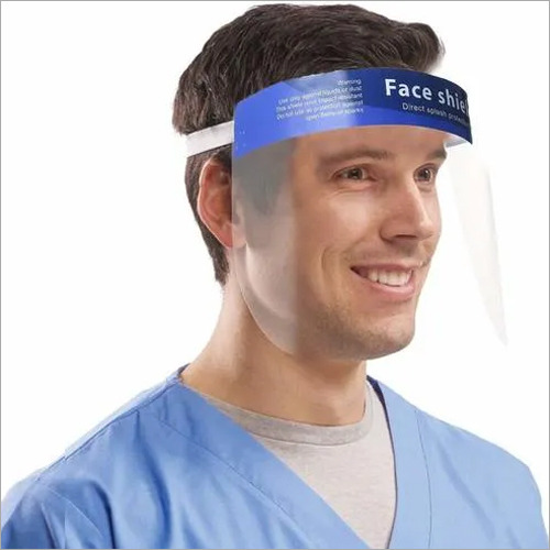 Protective Face Shield With Elastic Strap Facial Transparent Cover, 300 Micron