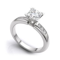 Silver Princess Stone Ring Gender: Women