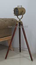 Industrial Vintage Tripod Table LAMP Antique Brass SEARCHLIGHT