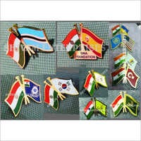 Cross Flag Pins