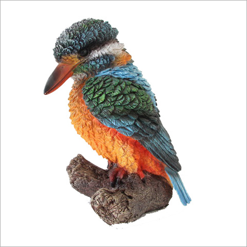 Multicolor Decorado Kingfisher Statue