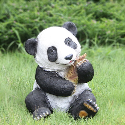 Multicolor Decorado Big Panda Statue