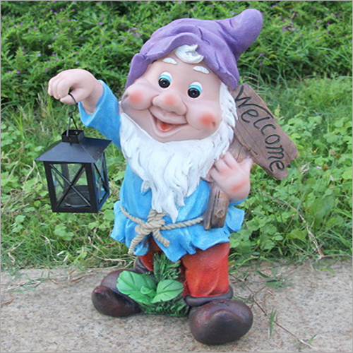Multicolor Gnome T Light Lamp Statue