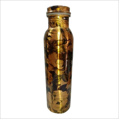Copper Bottle - 950 ml Capacity, Leak Proof Design with Cork-Shaped Cap and Polished Finish, Infused with Medicinal Properties for Health Benefits