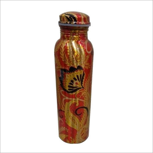 650ml Printed Copper Bottle - Copper Material, 650ml Capacity, Painted Surface Treatment | Leak Proof, Box Packaging