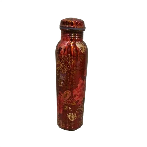 950ml Leak Proof Pure Copper Bottle - 950ml Capacity, Surfaces Treated with Paint for Enhanced Durability | Distinctive PatternColor Printed Box Display