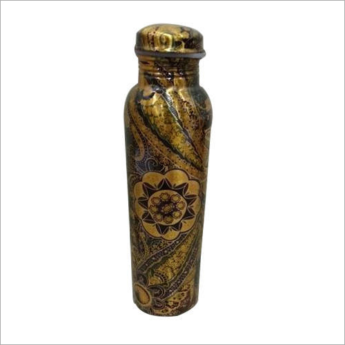 700ml Printed Copper Bottle - 700ml Capacity, Leak Proof, Box Packaging, Painted Surface Treatment | Colorful Design for Stylish Hydration