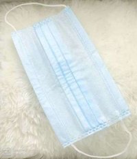 3 Ply Disposable Face Mask (ultrasonic Punch) - Non Woven, 175mm X 95mm, Sky Blue | Eco-friendly, Soft And Breathable Fabric, Easy To Wear