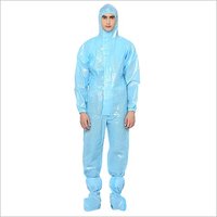 Blue Disposable Coverall - 90 Gsm Non Woven Pp + Pe Lamination, Universal Fit, Raglan Sleeves, Blood Penetration Tested For Medical Use