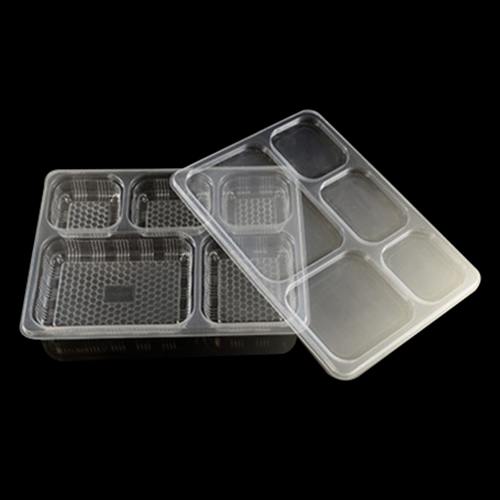 Transparent 5Cp Meal Tray
