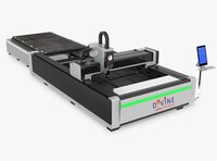 Industrial Fiber Laser Cutting Machine - 3000mm X 1500mm Cutting Area, 3-12mm Thickness In Ms, White Color, 1.5kw Capacity, Cnc Automatic System, 110m/min Cutting Speed, Water Cooling, Plc Control, Supports Dxf Format, Cypcut Software