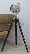 Classical Designer's Chrome Searchlight With Tripod Black Stand