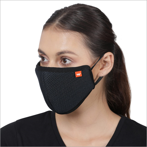 Black Cotton Mask - Standard Size, Unisex | Ideal for Hospitals, Clinics, and Households, Provides Protection from Germs