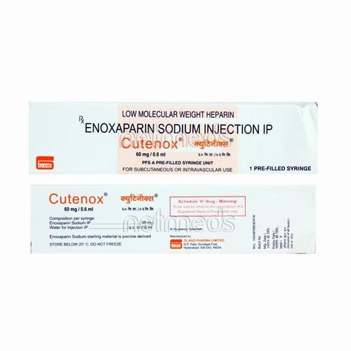 Cutenox 60Mg Enoxaparin Sodium Injection Ingredients: Bupivacaine