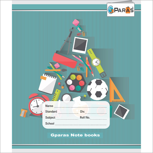 GParas School Notebook - Paper Material, Rectangular Shape, Classy Printed Cover | Lightweight, High Quality Durability, Geometric Designs