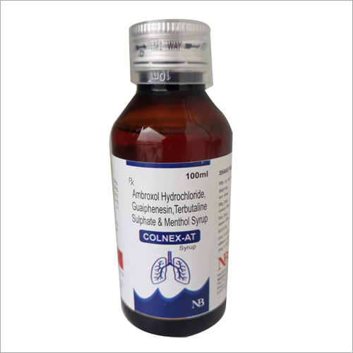 100 ml Ambroxol Hydrochloride Guaiphenesin Terbutaline Sulphate And Menthol Syrup