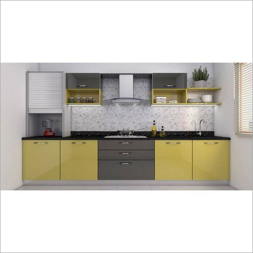 Straight Wooden Laminated Modular Kitchen