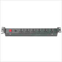 19 Inch Horizontal 6 Socket British Flat Pin 6-13 Amp Universal Power Distribution Unit