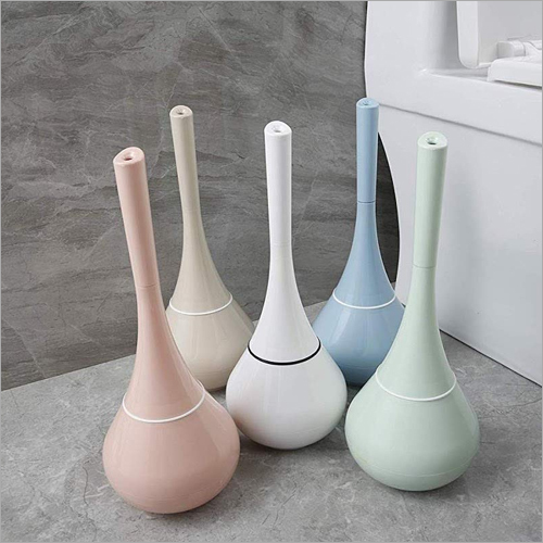 2 in 1 Toilet Cleaning Brush Sets With Holder - Plastic Material Sturdy Bristles Blue Green Pink | Effective for Home Office Hotel Use
