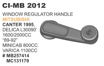 Window Regulator Handle Mitsubishi Vehicle Type: 4 Wheeler