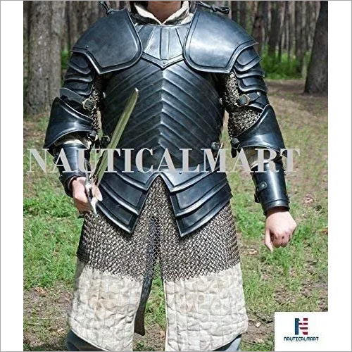 Breastplate Nauticalmart Sca Combat Armor, Brienne Of Tarth Armor Suit. 18Ga Steel Blackened Halloween - Custom Size