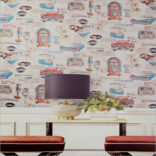 Designer Printed Wallpaper - Vinyl Material, Various Designs & Dimensions | Digital Printed, Decorative Style for Home & Office Use