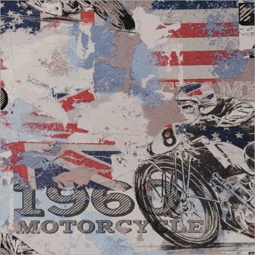 Motorcycle Printed 3D Wallpaper