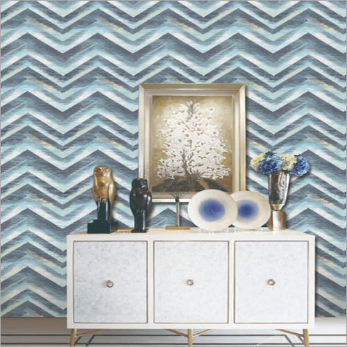 Home Zigzag Printed Wallpaper - Vinyl, Flexible & Lightweight Material, Waterproof | Easy to Apply in Various Colors & Designs for Home & Office