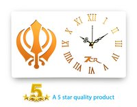 Khanda Shape Roman Wall Clock