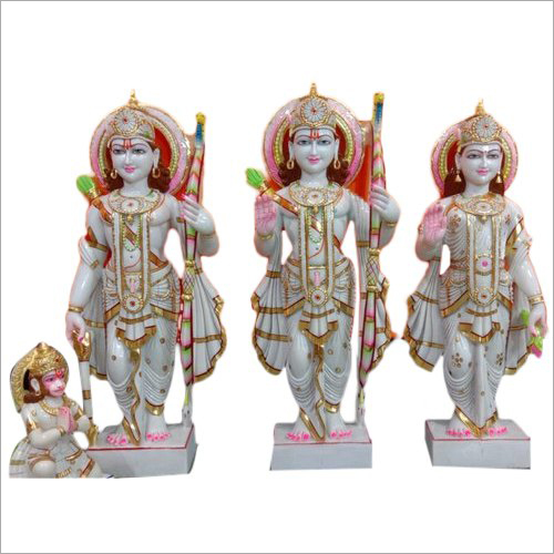 White Marble Ram Darbar Statue Size: 3-8 Feet