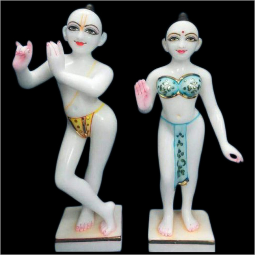 White Marble Radha Krishna Statue