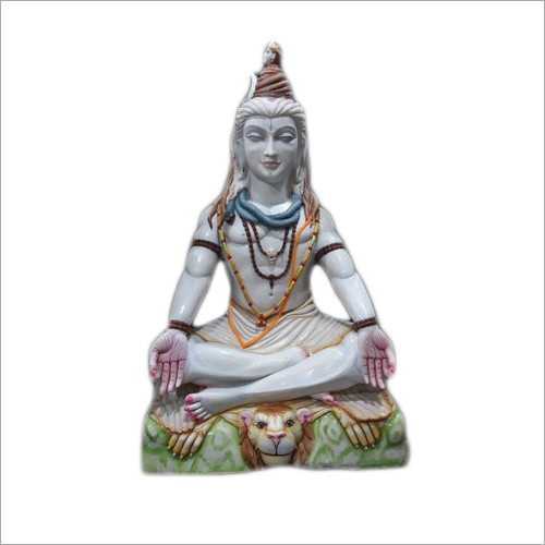 Polished Marble Lord Shivji Statue