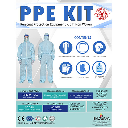 Non Woven PPE Kit 60GSM-LQD