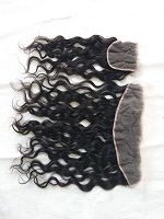 Indian Raw Curly Lace Closure with Transparent Lace