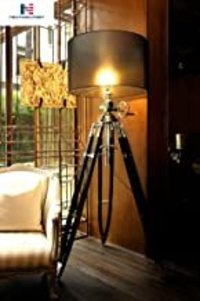 Black Surveyor's Floor Lamp Royal Marine Aluminum Industrial Lamp